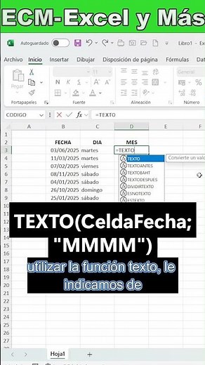 📅 How to display month and day as TEXT in Excel