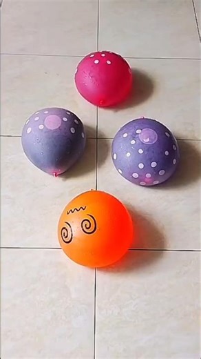 the balloon's expression is angry guys #funny #poppballons #asmr