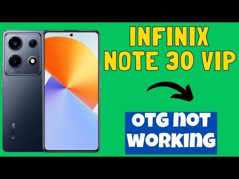 Infinix Note 30 VIP Otg not working | How to solve OTG issues | OTG not working | OTG problem solved