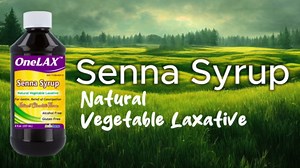 OneLAX - Senna Syrup | Natural Vegetable Laxative (8fl.oz Bottle) Natural Chocolate Flavor, for Gentle, Relief of Constipation 4 Pack