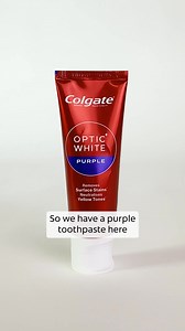 Purple, that works. 💜 Not just a quick fix - Optic White purple toothpaste actually removes your surface stains | Colgate Australia and New Zealand