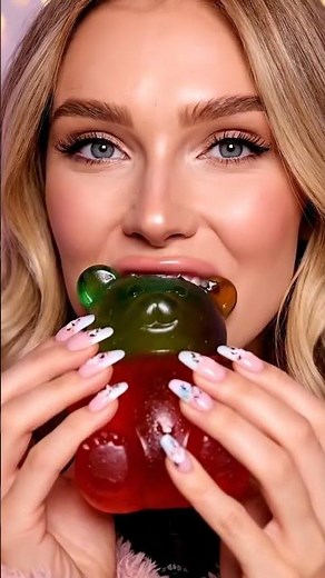 Teddy Bear Candy Eating ASMR | Satisfying Gummy Bear Eating Sounds #relaxingasmr #visualtingle