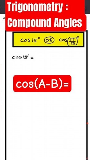 Cos 15° in 30 Seconds! 😱 | Trigonometry Trick | Class 11–12 | JEE CBSE NDA CUET IB