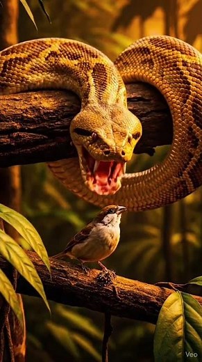 Pythan Attack bird #NatureDocumentary #WildlifePhotography #BoaConstrictor
