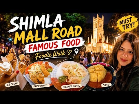 SHIMLA MALL ROAD FAMOUS STREET FOOD |Shimla In Summer | Pastry, Bun Chole, Ice-cream, Momos,