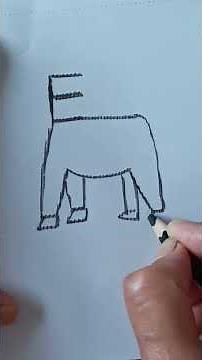 how to draw very beautiful and easy donkey drawing with e