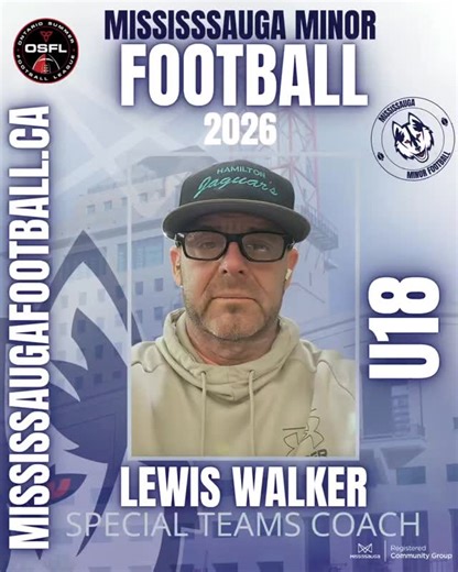 🔥🔥🔥 NEW COACHING ANNOUNCMEMT 🔥🔥🔥 The Mississauga Huskies are proud to welcome Coach Lewis Walker to our coaching staff. Coach Walker brings nearly 30 years of experience as a professional player, championship coach, and program builder. His background includes professional play in Arena Football League 1 (AFL1), standout years with the NFC Longhorns, and an historic run as player and owner of the Hamilton Screaming Eagles, where he captured 5 Canadian Championships and 3 North American Cha