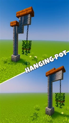 I'm Red on Instagram: "Easy to build Hanging Pot in Minecraft tutorial! #minecraft #minecraftreels #gamingreels #reelsindia #minecraftbuild #tutorial"