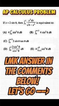 Can you solve this AP calculus problem? #calc #calculus #apcalc #calctips #integrals