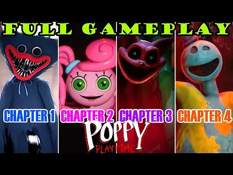 Poppy Playtime ALL Chapters 1-4 | FULL GAME (ALL VHS Tapes collected)
