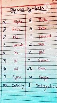 😲 physics all symbols /#physics