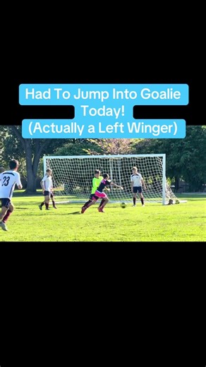 TEAM. When both goalies are out on spring break, you step in and give it everything you got!