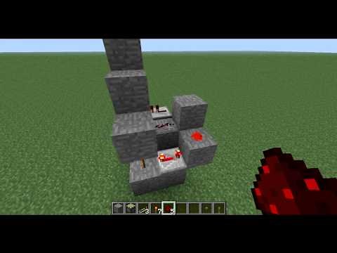 Minecraft Double Piston Extender: Vertical (up+down) & Horizontal Tutorial