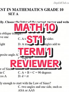 MATH 10 SUMMATIVE TEST 1 TERM 1 REVIEW #studysmart #learnontiktok #mathreview #math #SUMMATIVETESTTERM1