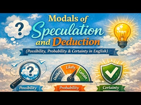 Modals of Speculation & Deduction | Possibility, Probability and Certainty in English