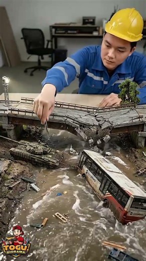 Mini Bridge Collapse Diorama