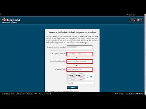 Maryland Unemployment Insurance BEACON Employer Account Activation