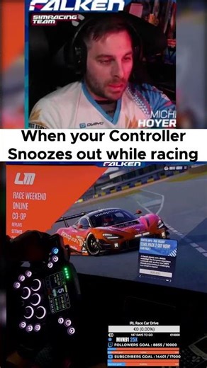 Bro's controller disconnected mid-lap 💀 #simracing #gaming #meme