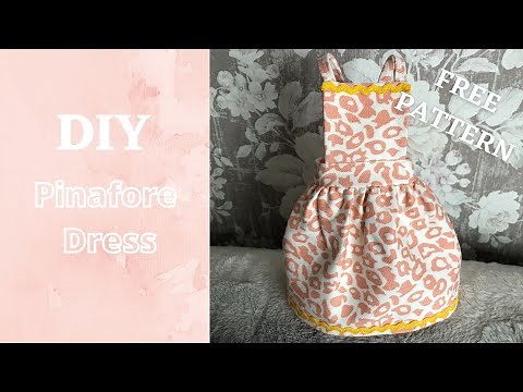 How to sew 18 inch doll Pinafore Dress/ FREE PATTERN/ Make your own pattern!