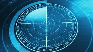 Sonar Screen For Submarines And Ships With Object On Map