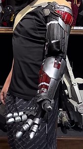 A closer look at the new Cyberware Arm. Inspired by the legendary aesthetics of Johnny Silverhand in Cyberpunk 2077, this exclusive wearable art is fully articulated, flexible, and comfortable to wear. Crafted in a very exclusive and limited production, each arm size can be tailored and customized to your personal measurements, ensuring a perfect fit. #cyberpunk #cyberpunk2077 #cosplay #bionic #cyborg