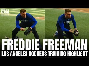 How Freddie Freeman Prepares to Play First Base for Los Angeles Dodgers | Defensive Drills Highlight