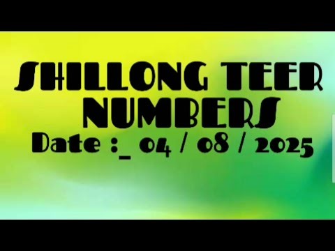 Shillong Teer Common Numbers 04/08/25