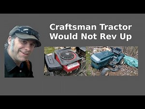 Craftsman tractor will not rev up... Briggs and Stratton Twin Cylinder carb linkage repair