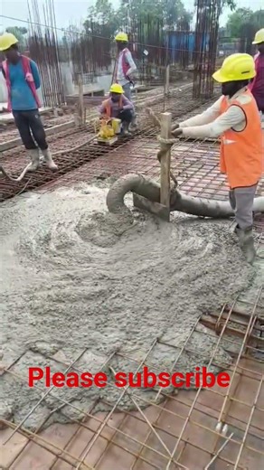 slab casting #viralvideo #construction #civilwork #reel