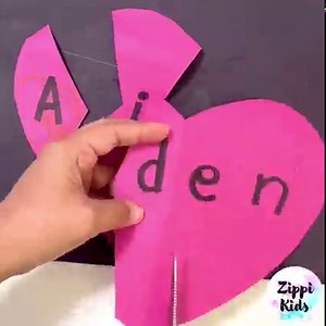 87K views · 648 reactions | DIY Valentines day heart simple name puzzle 里❤️里 for toddlers, preschoolers and kindergarteners! A great fine motor activity for valentines day for kids | Zippi Kids Corner | Facebook