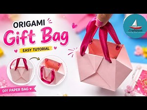 How to Make Easy Paper Gift Bag at Home | DIY Origami Paper Bag Tutorial
