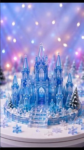 Building Elsa's Ice Castle From Scratch! ❄️🏰 #shorts