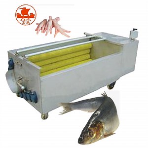 Continuous Brush Root Vegetable Washer Potato Washing and Peeling Machine