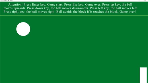 用C  中raylib库重新编写代码的游戏：移动的球