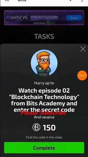 Watch episode 02 "Blockchain Technology" from Bits Academy and enter the secret code #bits #bitscoin