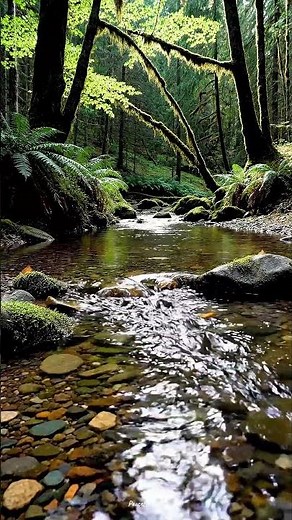 Peaceful River and Bird Sounds 🌿 Calm Nature for Relaxation #shorts