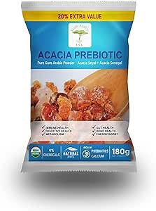 Acacia PREBIOTIC - E414 Acacia Fiber - Pure Gum Arabic Powder - Acacia Seyal + Acacia Senegal Mix