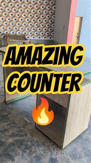 Amazing Shop Counter Build 🔥 | Small Space Counter Design#ShopCounter #DeskSetup #SmallShop #DIYCoun