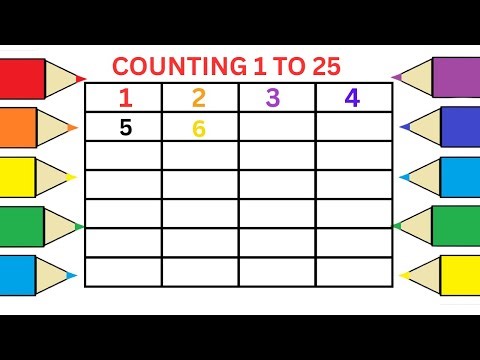 How to learn and write counting ||@AyatABCStudio|| counting 1 to 25 || Tracing numbers one to twenty