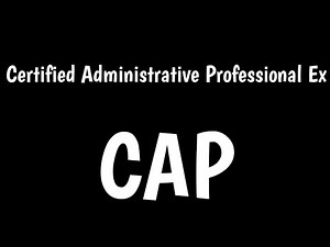 Certified Administrative Professional Exam | IAAP CAP Exam |