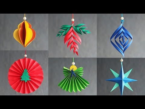 6 Easy Paper Ornaments for Christmas Decor - DIY Christmas Decoration Ideas