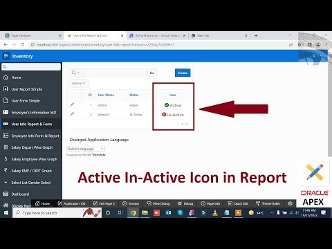 How to Add Icon Active In-Active in Oracle Apex | Mr Gactack