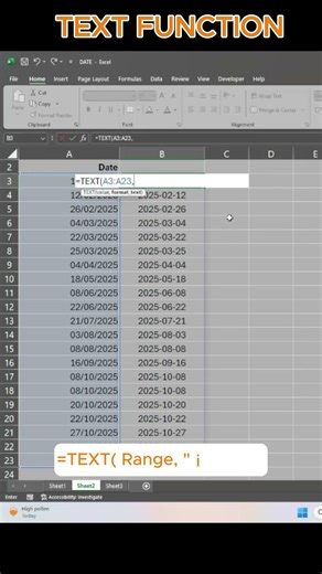 How to use Text function in Excel Part-2 #excel #excelshortcuts #exceltips #exceltricks