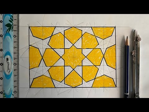 Islamic Geometry - The making of an Octagonal Star Pattern.
