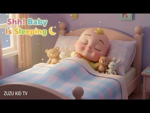 Shh! Baby Is Sleeping | Kids Nursery Rhyme, Toddler Lullaby & Calm Learning Song