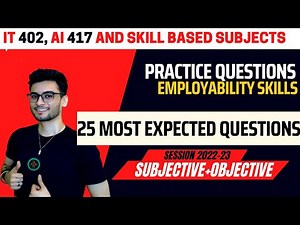 Class 10: 20 EXPECTED QUESTIONS for PART A Employability Skills |CBSE 2023| IT 402 | AI 417 | Aakash