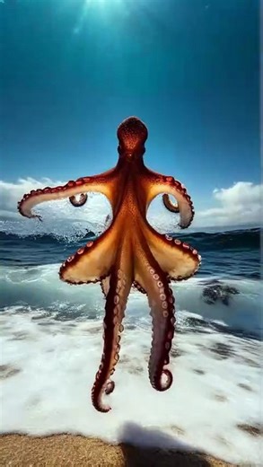 Dancing Octopus on the Shore