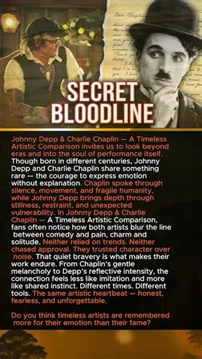 Johnny Depp & Charlie Chaplin — A Timeless Artistic Comparison #johnnydepp #charliechaplin