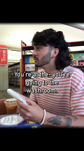 Wait… he picks C?! WHY?! 😭😂🤫 #Library #Vancouver #ThatLibraryShow #interview