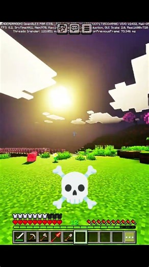 beautiful sunset🌇 in Minecraft🥰😍 #shorts #minecraft